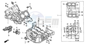 ST1100 drawing CRANKCASE