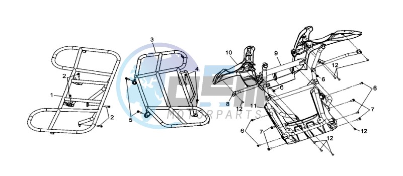 REAR LUGGAGE FRAME / FRONT LUGGAGE FRAME