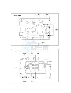 EN 500 C [VULCAN 500 LTD] (C10) C10 drawing CRANKCASE BOLT PATTERN