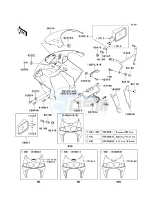 ZX 750 P [NINJA ZX-7R] (P5-P8) [NINJA ZX-7R] drawing COWLING