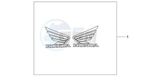 CB600F39 Europe Direct - (ED / ST 25K) drawing 3D LOGO KIT HONDA