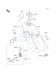 KDX 220 A [KDX220R] (A10-A12) [KDX220R] drawing FUEL TANK