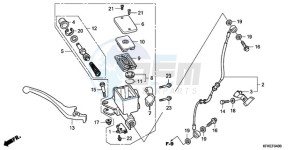 VTR2509 Australia - (U / MK) drawing FRONT BRAKE MASTER CYLINDER