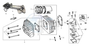 JET EURO X 50 25KMH drawing CYLINDER / CYLINDER HEAD