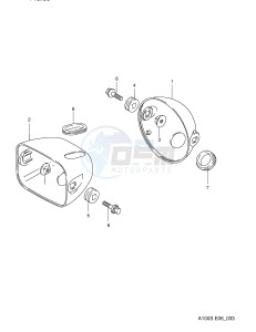 A100 (E6) drawing HEADLAMP HOUSING