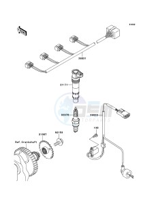 Z1000_ABS ZR1000C7F FR GB XX (EU ME A(FRICA) drawing Ignition System