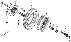 ORBIT II 50 drawing FRONT WHEEL