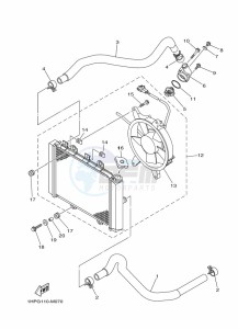 YFM700FWB YFM70KDXK (B6K3) drawing RADIATOR & HOSE