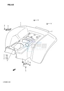 LT250R (E28) drawing REAR FENDER (MODEL F G)