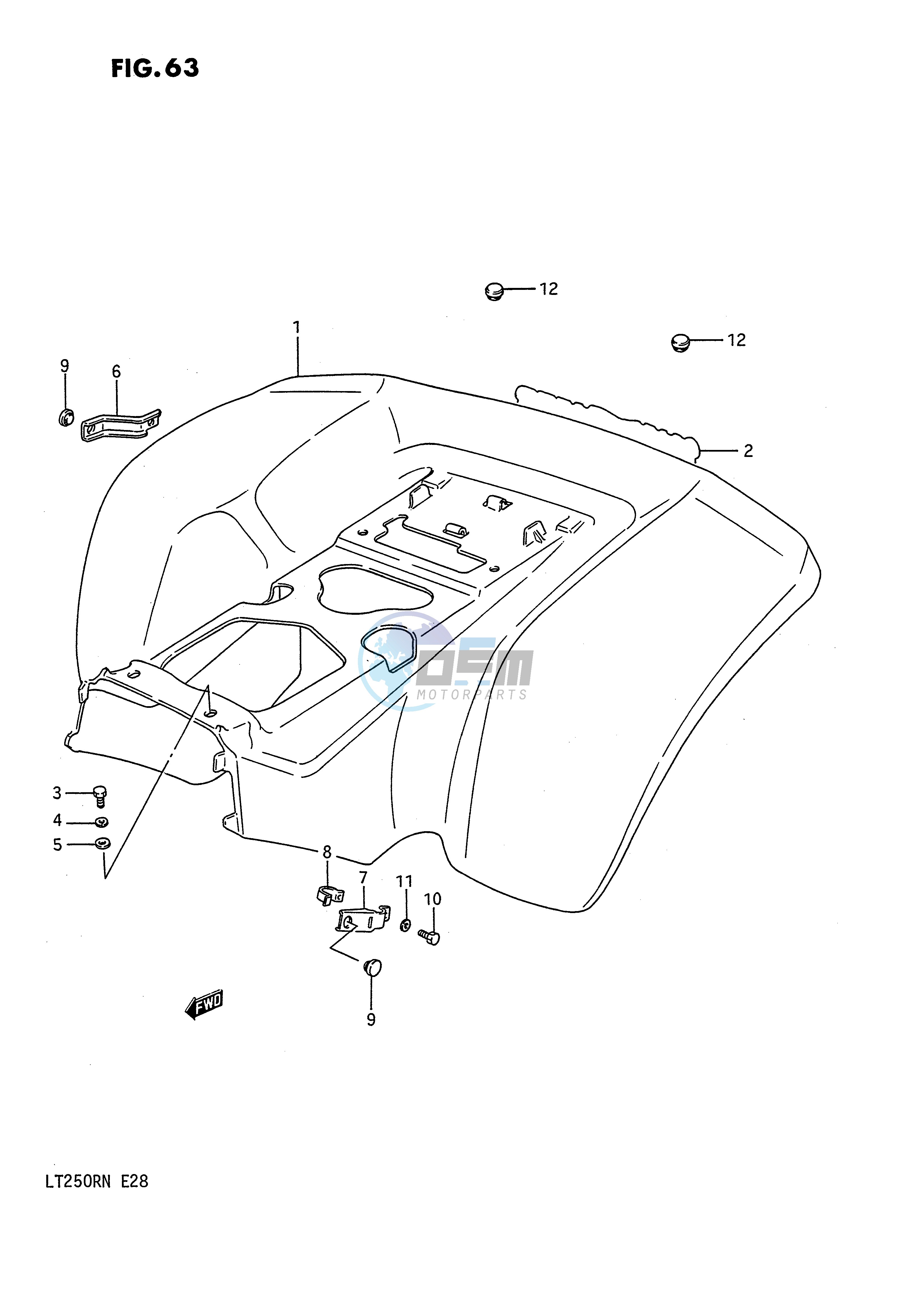 REAR FENDER (MODEL F G)