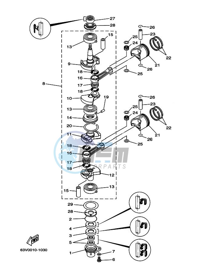 CRANKSHAFT--PISTON