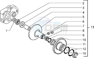 Sfera RST 125 drawing Driven half pulley