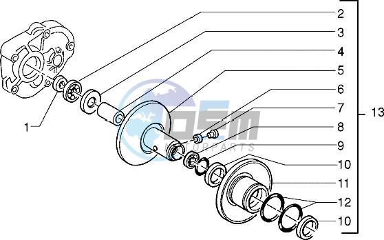 Driven half pulley