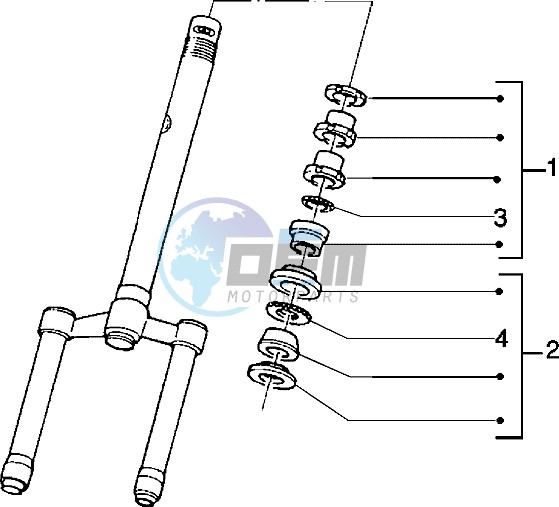 Steering bearing ball tracks