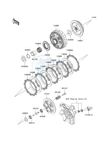 EX250 J [NINJA 250R] (J8F-J9FA) J8F drawing CLUTCH