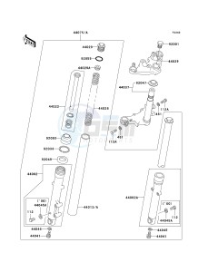 KH 125 M [2000] (M5-M9) drawing FRONT FORK