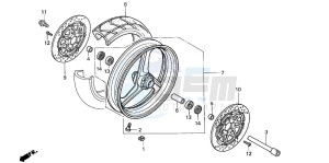 XL1000V VARADERO drawing FRONT WHEEL