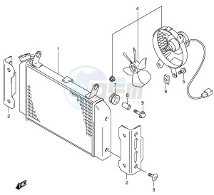 SV650 (E2) drawing RADIATOR