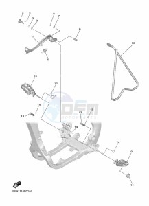 YZ450F (B2WA) drawing STAND & FOOTREST