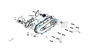 CROX 50 drawing CRANKCASE COVER LEFT