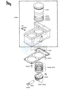 EX 250 F [NINJA 250R] (F2-F4) [NINJA 250R] drawing CYLINDER_PISTON-- S- -