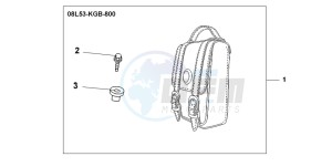 VT750DC SHADOW drawing LEATHER BACKREST BAG