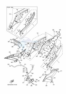 YZF320-A YZF-R3 (B2X2) drawing SIDE COVER