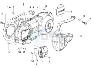 Beverly 250 (USA) USA drawing Crankcase cover - Crankcase cooling