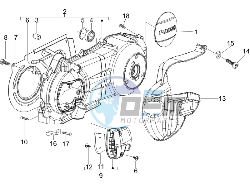 Crankcase cover - Crankcase cooling