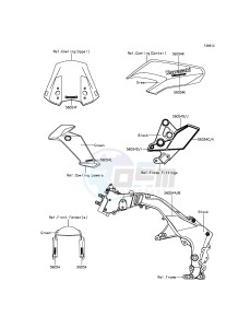 VERSYS 1000 KLZ1000BGF FR GB XX (EU ME A(FRICA) drawing Decals(Green)