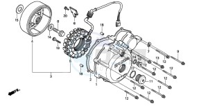 XL600V TRANSALP drawing LEFT CRANKCASE COVER/ GENERATOR