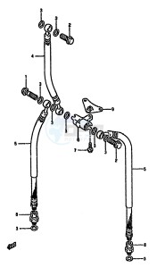 GSX750F (K-T) drawing FRONT BRAKE HOSE