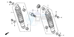 VT750DC BLACK WIDOW drawing REAR CUSHION