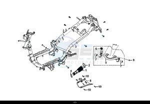 FIDDLE II 50 (45 KM/H) (AF05W4-EU) (E4) (L8-M0) drawing FRAME BODY ENGINE MOUNT