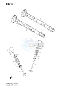 GSX-R750 drawing CAM SHAFT - VALVE