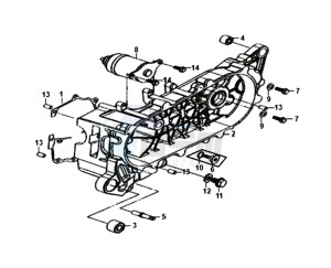 FIDDLE II 50 45KMH (L8) EU EURO4 drawing CRANKCASE COVER LINKS