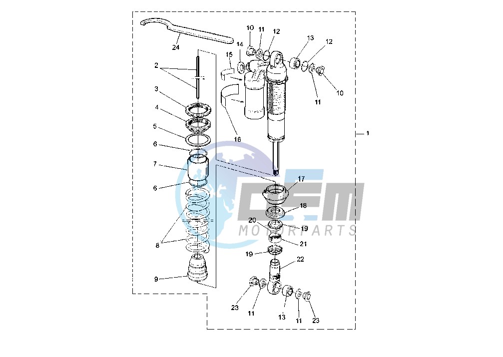 REAR SHOCK ABSORBER 2 TRAC