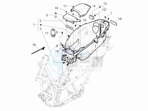 Beverly 300 RST 4T 4V ie E3 drawing Helmet housing - Undersaddle