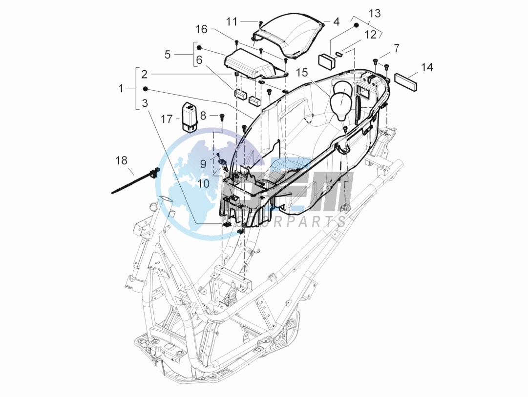 Helmet housing - Undersaddle