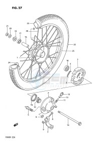 FA50 (E24) drawing FRONT WHEEL