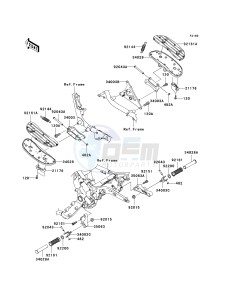 VN 1600 E [VULCAN 1600 CLASSIC] (6F) E6F drawing FOOTRESTS