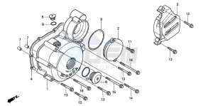 CLR125 CITY FLY drawing LEFT CRANKCASE COVER