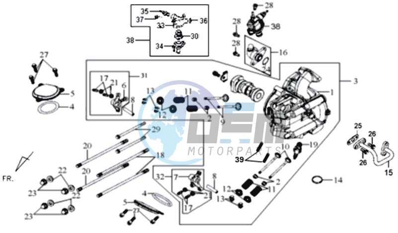 CYLINDER HEAD CPL   / THERMOSTAT