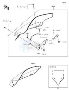 NINJA 650 EX650KJFA XX (EU ME A(FRICA) drawing Accessory(Windshield)