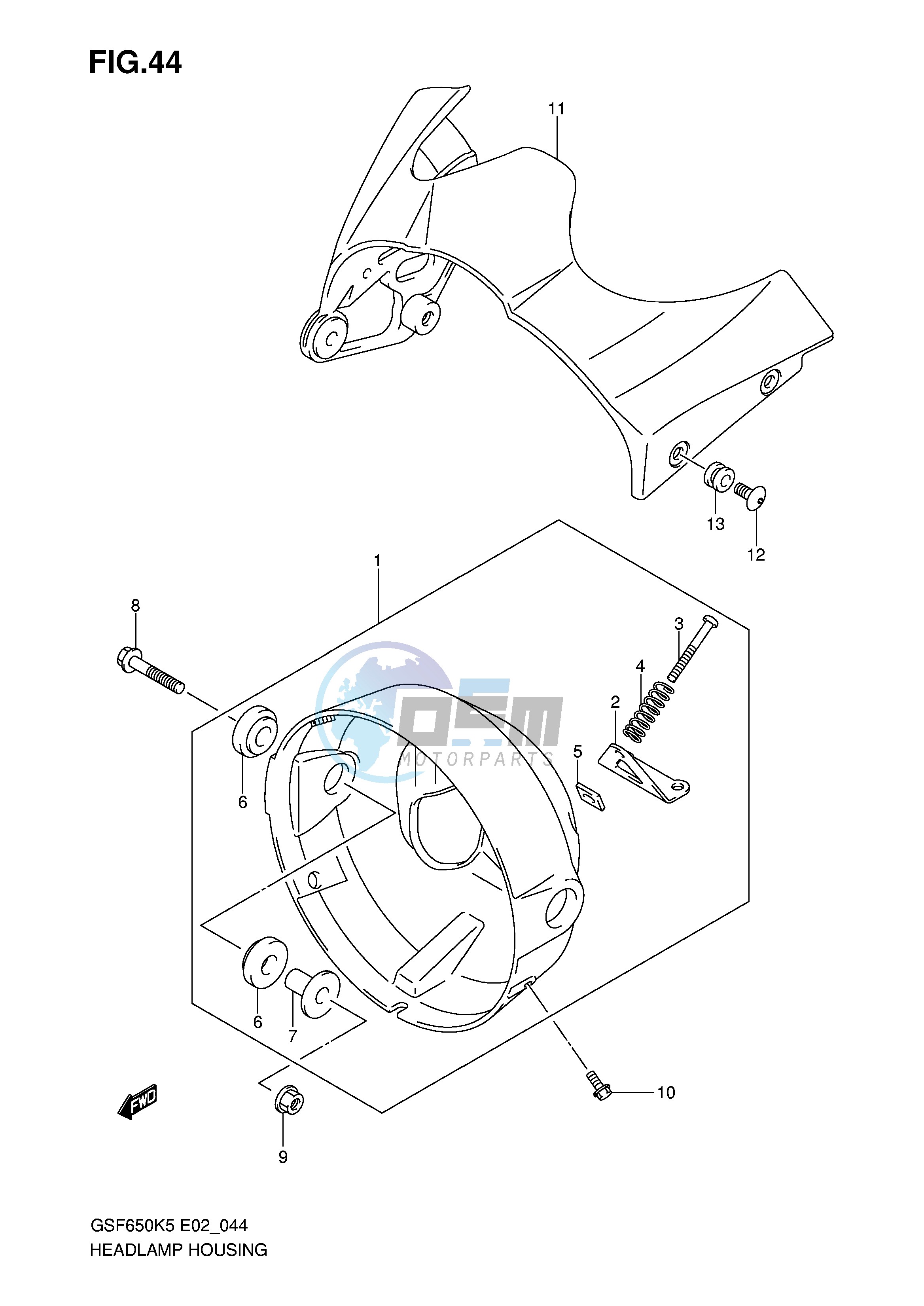 HEADLAMP HOUSING (GSF650 A)