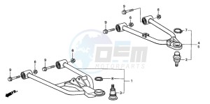 TRX250TM FOURTRAX drawing FRONT ARM