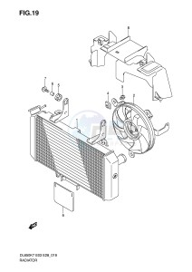 DL650 (E3-E28) V-Strom drawing RADIATOR