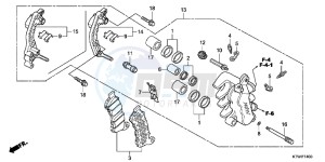 SH300C drawing FRONT BRAKE CALIPER