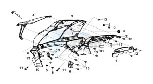 HD2 200 drawing FR PLATE / INDICATORS / INNER LEG SHIELD