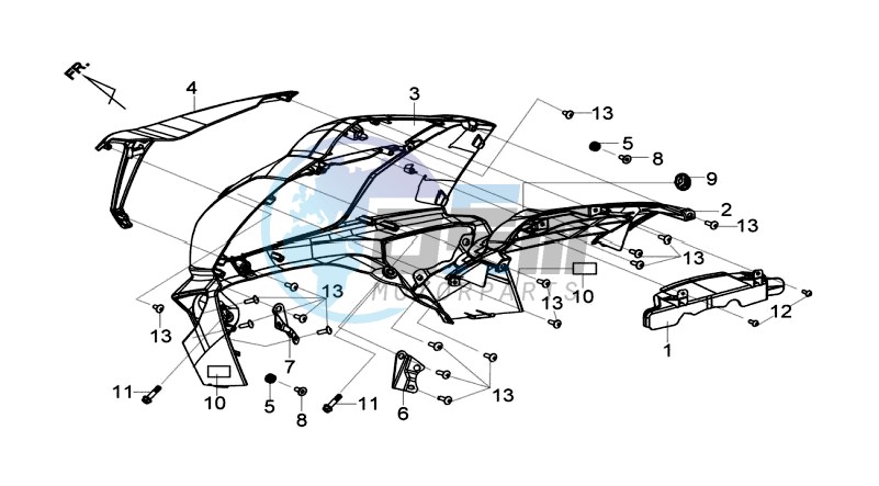 FR PLATE / INDICATORS / INNER LEG SHIELD